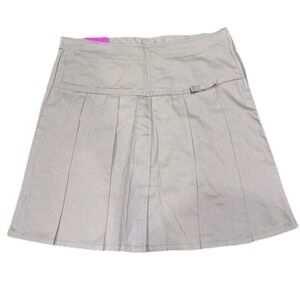 French Toast Girls Plus Two Tab Pleated Skort Khaki School Uniform Size 16 NEW